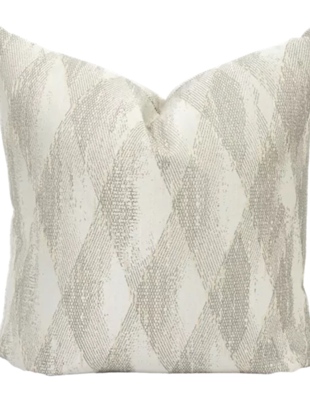 Haverty’s Tauber Pillow-Valdese Weavers Neutral Accent Pillow, Cream & Gray, NEW